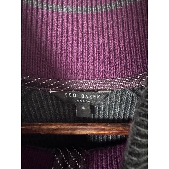 Ted Baker London Half-Zip Funnel Neck Rib Knit Sweater, Men’s Size 4 (L) - Picture 3 of 9